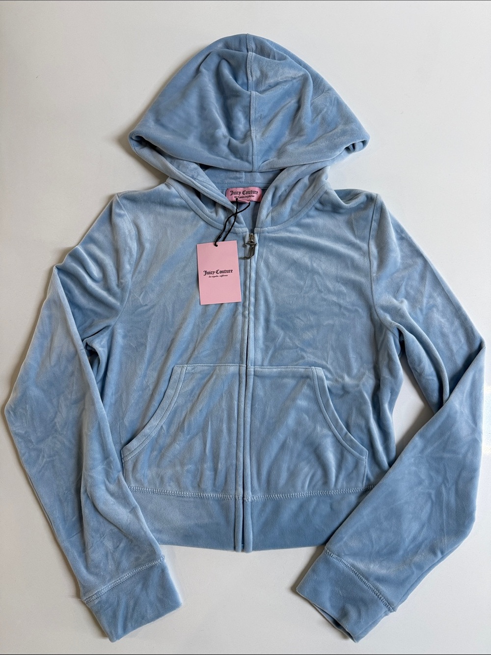 New Juicy Couture Frosted Color Velour OG Bling Tracksuit Hoodie Size M